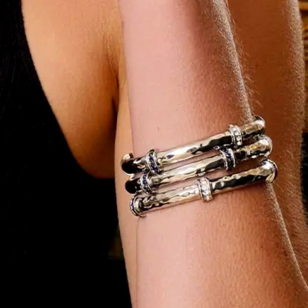 Park Lane Silver and Blue Stretch Bracelet